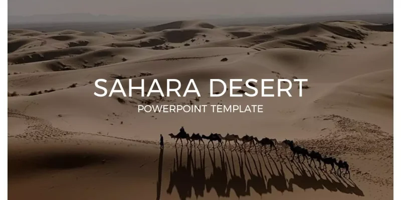 Sahara pustynia Szablon Google Prezentacje do pobrania
