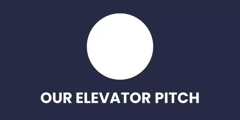 Vores elevator pitch Google Slides skabelon for download