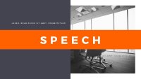 Clean Orange Speech Google Slides template for download