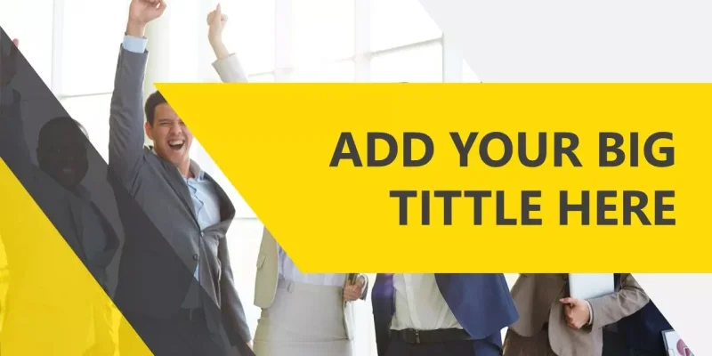 Moderne gul Google Slides skabelon for download