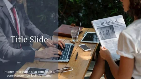 Enkelt kontor præsentationstema Enkelt kontor Google Slides skabelon for download