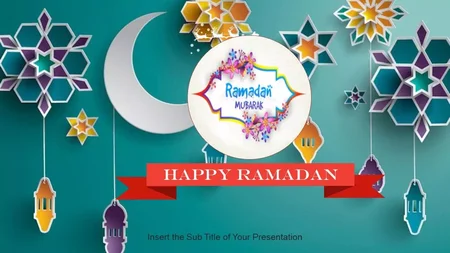 Ramazan İndirmeye hazır Google Slaytlar şablonu