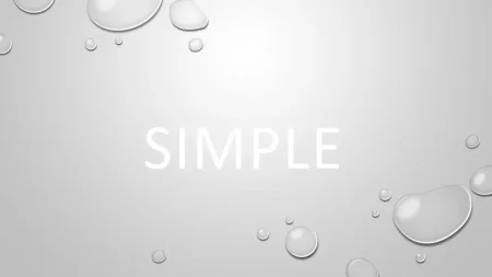 Krople wody minimalne Szablon Google Prezentacje do pobrania