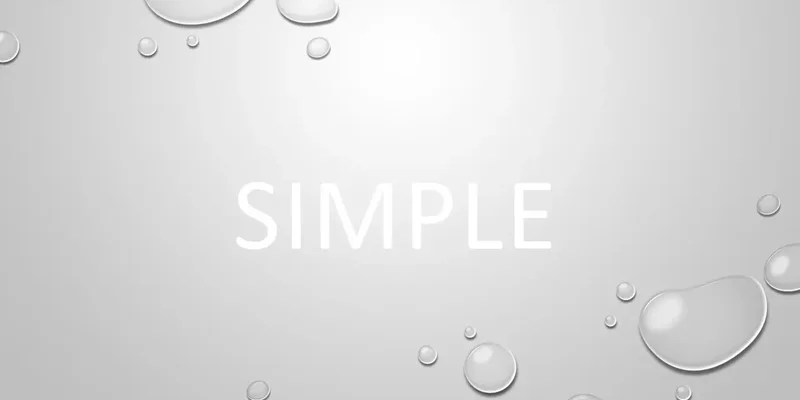 Vanndråper minimal presentasjonstema Vanndråper minimal Google Presentasjoner tema til nedlastning
