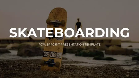 Skateboarding Google Slides template for download
