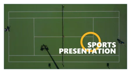 Tennisbane Google Slides skabelon for download
