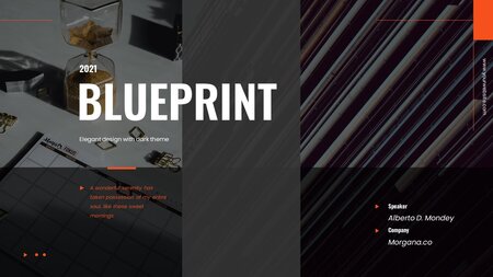 Strategy Blueprint Google Slides template for download