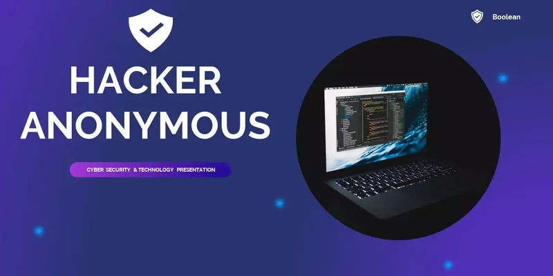 Hacker Anonym Google Slides skabelon for download