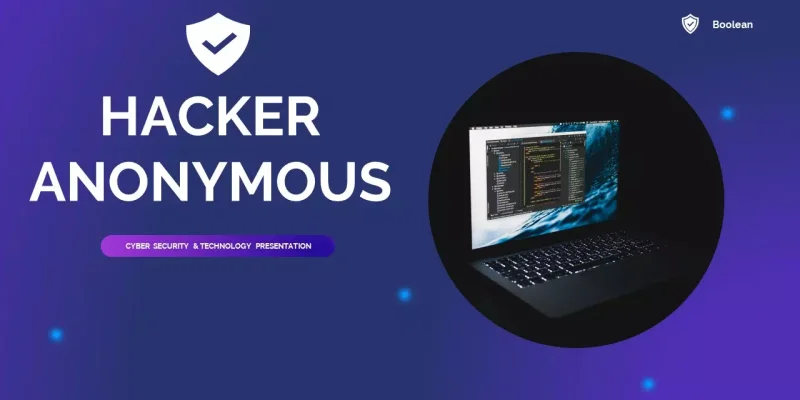 Hacker Anonym Google Slides skabelon for download