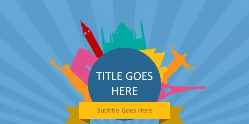 Around The World Trip Google Slides template for download