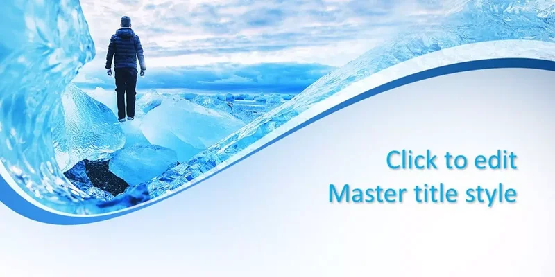 Hielo glaciar Plantilla de Presentaciones de Google para descargar