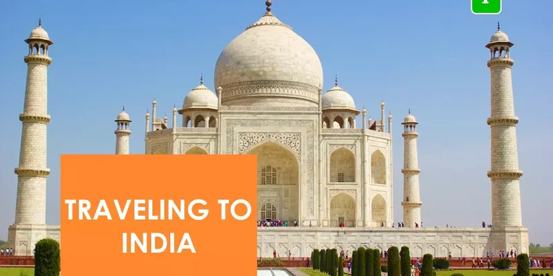 Rejser til Indien præsentationstema Rejser til Indien Google Slides skabelon for download