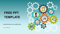 Data Tools Gears Google Slides template for download