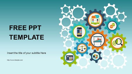 Data Tools Gears Google Slides template for download