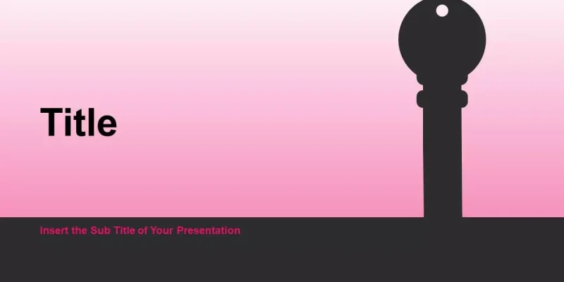 Roze Sleutel Google Presentaties-sjabloon om te downloaden
