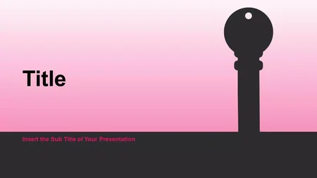 Pink Key Google Slides template for download