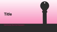 Pink Key Google Slides template for download
