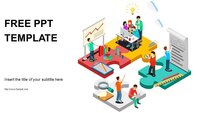 Team Puzzle Infographics Google Slides template for download