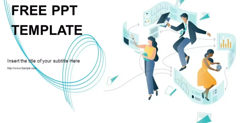 Stile infografica della timeline modello di Presentazioni Google da scaricare